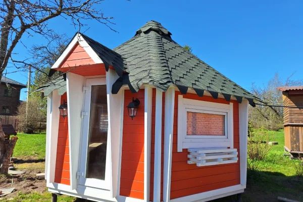Крытая беседка со столом фото № 8669